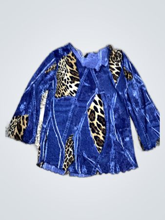 Unbranded Denim Jacket with Leopard Patches