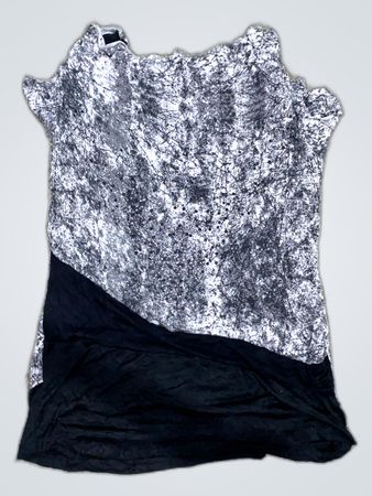 Gray and Black Top