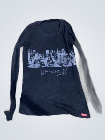 Black Long Sleeve New York City Graphic T-Shirt