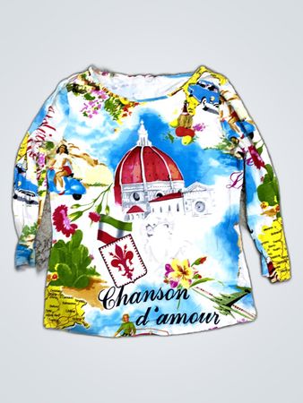 Chanson d'Amour Printed Long Sleeve T-Shirt