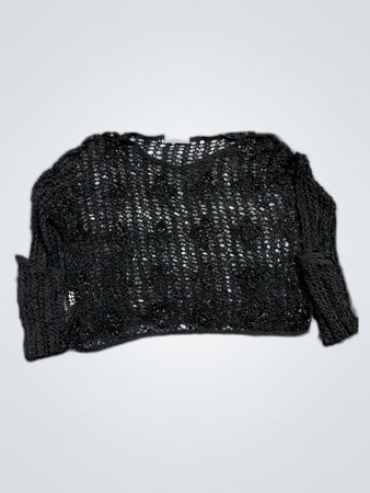 New Look Black Crochet Top