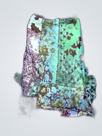 Blouse with Floral and Paisley Pattern