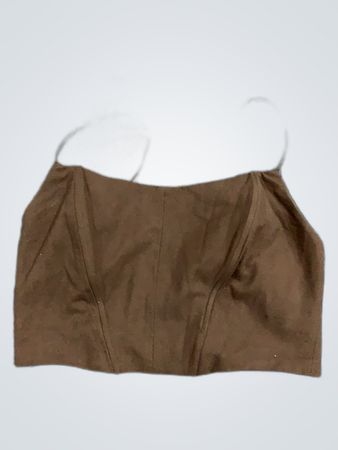 Brown Corset Bustier Top