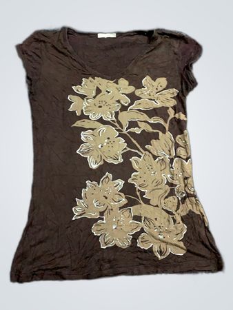 Brown Floral Shirt