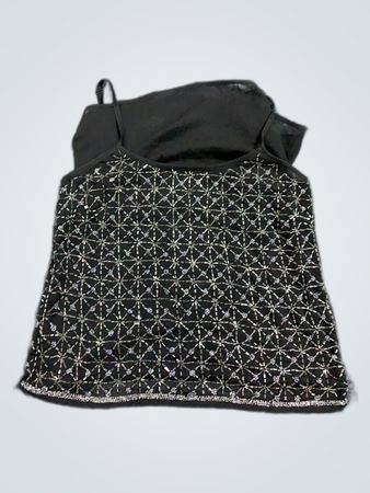 Black Beaded Camisole Top