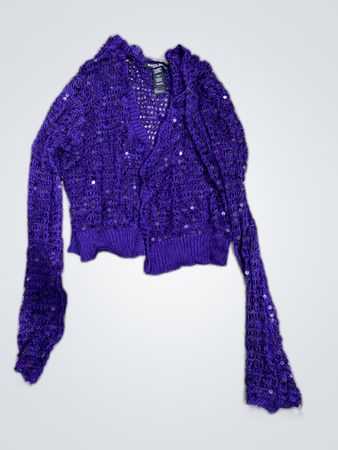 Purple Sequin Knit Top