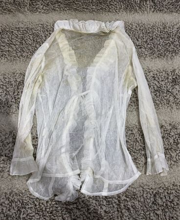 Sheer White Ruffled Blouse