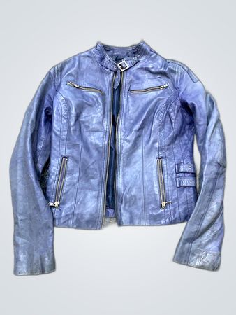 Blue Leather Jacket