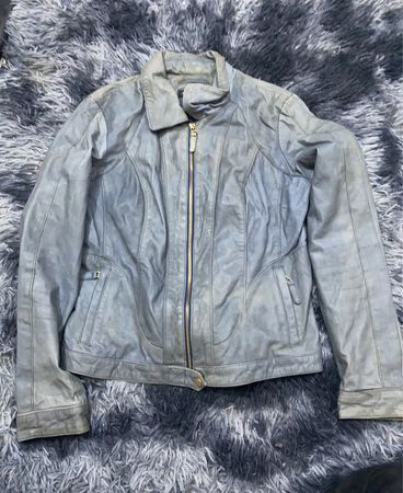 Unbranded Grey Leather Jacket
