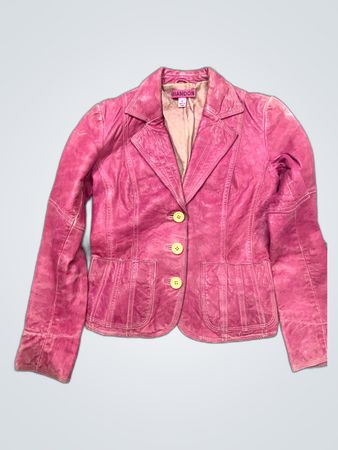 Bandol Pink Leather Jacket