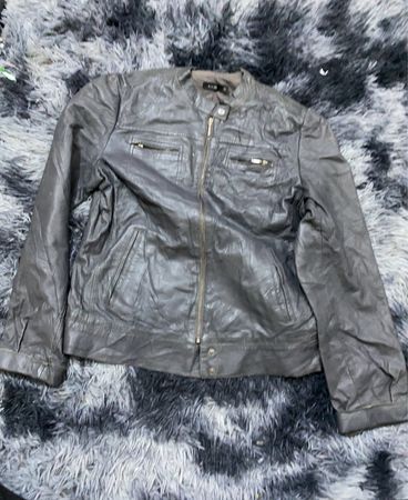 Gray Leather Jacket