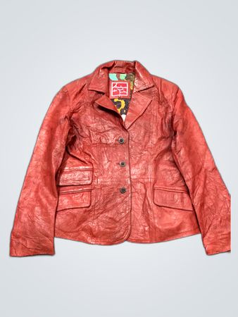 Yohji Yamamoto Red Leather Jacket
