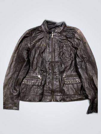 Black Leather Studded Jacket