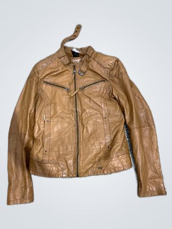 Mango Tan Leather Jacket