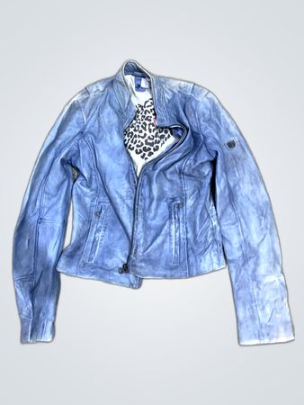Blue Leather Jacket