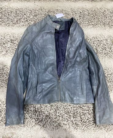 Grey Leather Jacket