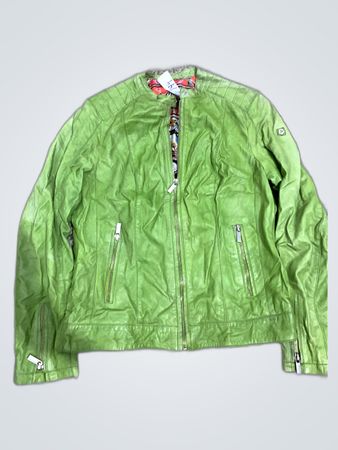 Lacoste Green Leather Jacket
