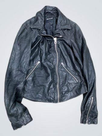 Mango Black Leather Jacket