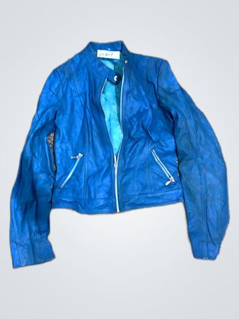 Blue Leather Jacket