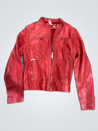 Zara Red Leather Jacket