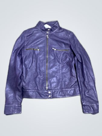 Zara Purple Leather Jacket