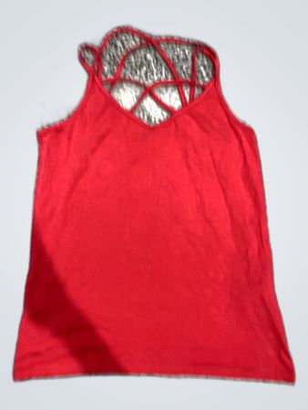 Unbranded Red Crisscross Back Tank Top