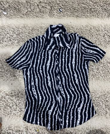 Black and White Striped Shirt