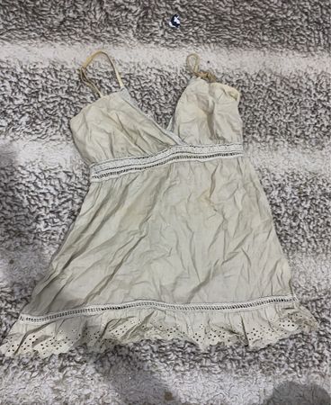 Unbranded Beige Lace Mini Dress