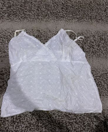 White Eyelet Camisole Top