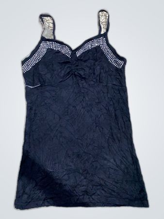 Black Camisole with Rhinestone Trim