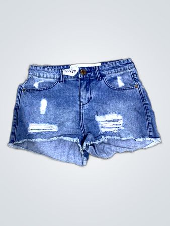 Distressed Denim Shorts