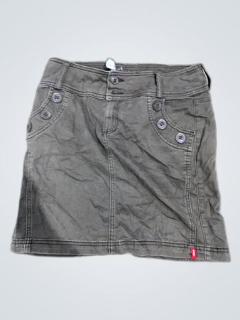 Levi's Gray Denim Mini Skirt