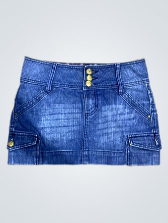 Unbranded Denim Cargo Mini Skirt