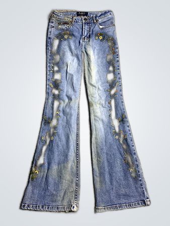 7 For All Mankind Floral Embroidered Jeans
