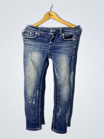 Blue Jeans with Blinged Pockets