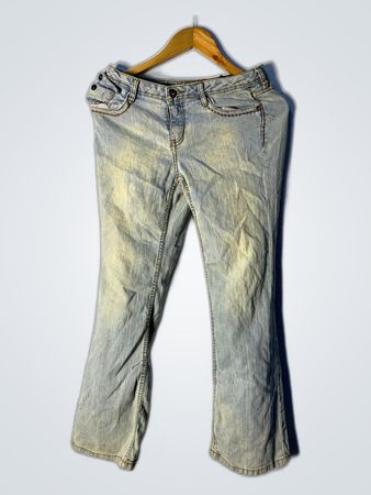 Vintage Low-Rise Flare Denim Jeans