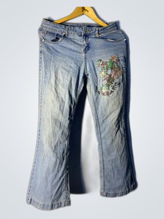 Unbranded Embroidered Flare Jeans
