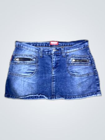 RED Denim Mini Skirt