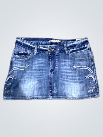 Diesel Embroidered Denim Mini Skirt