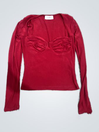 Red Long Sleeve Top