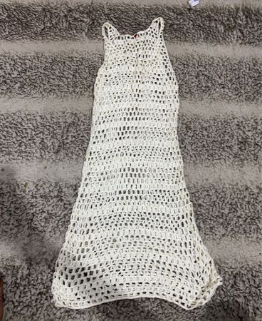 White Crochet Maxi Dress