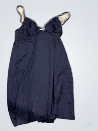 Black Satin Slip Dress