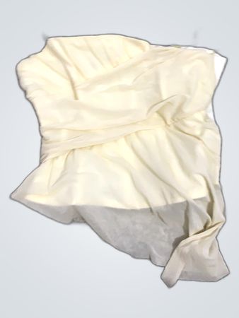 Ivory Satin Bustier Top