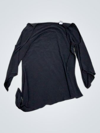 Black Off-Shoulder Long Sleeve Blouse