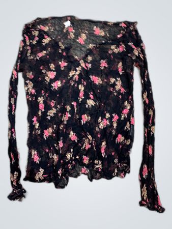 Zara Printed Sheer Blouse