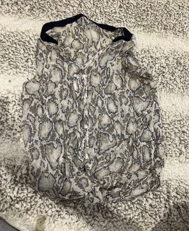 Sleeveless Printed Animal Blouse
