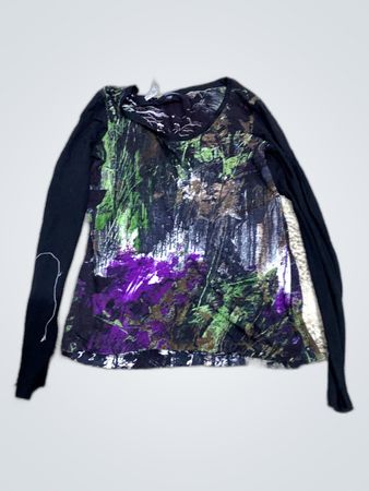 Printed Long-Sleeve Blouse