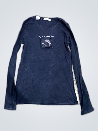 Black Long Sleeve Printed T-Shirt