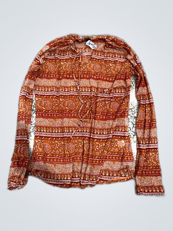 Societe Printed Long Sleeve Blouse