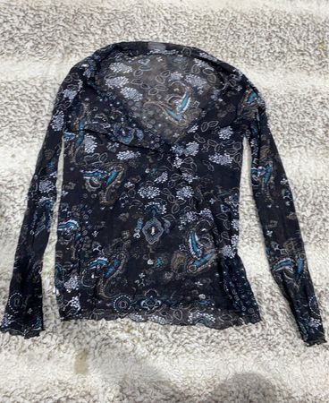 M Missoni Printed Sheer Blouse